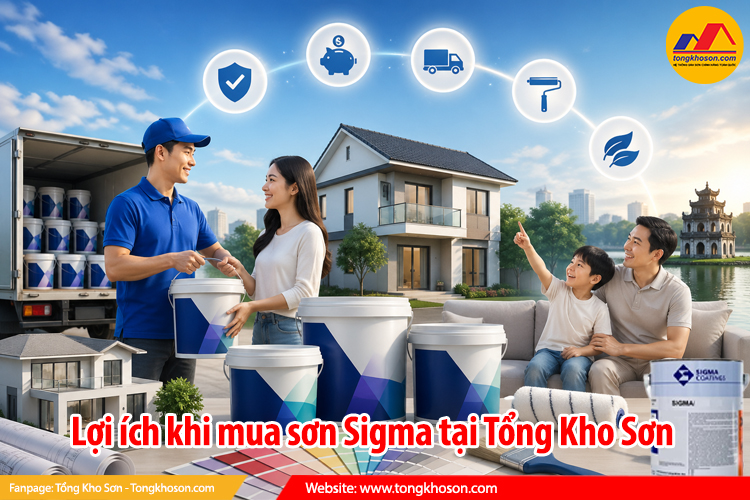  Lợi ích khi mua sơn Sigma tại Tổng Kho Sơn