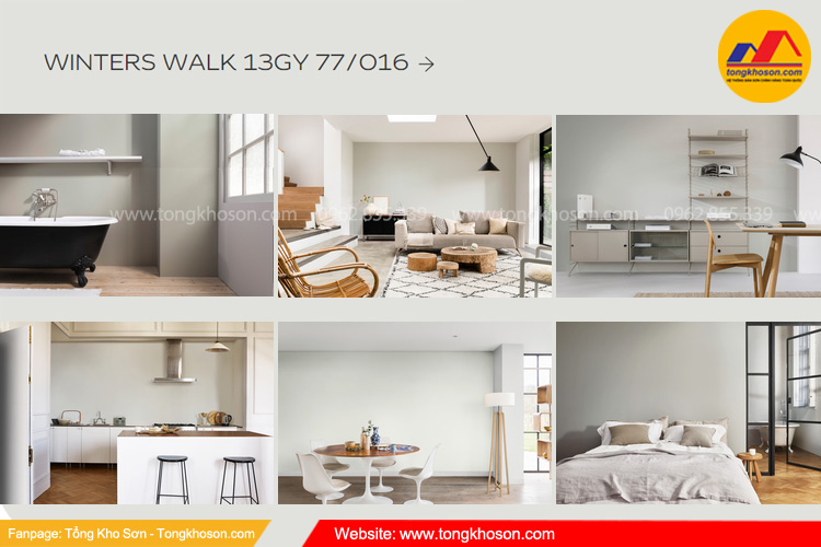 Mã màu trắng ngọc trai sơn Dulux 13GY 77/016 - WINTERS WALK