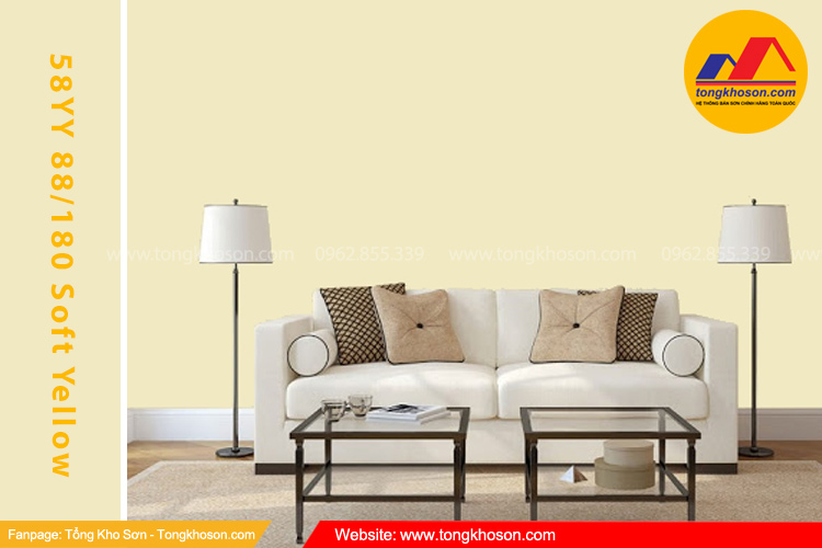 Mã màu vàng kem Dulux 58YY 88/180