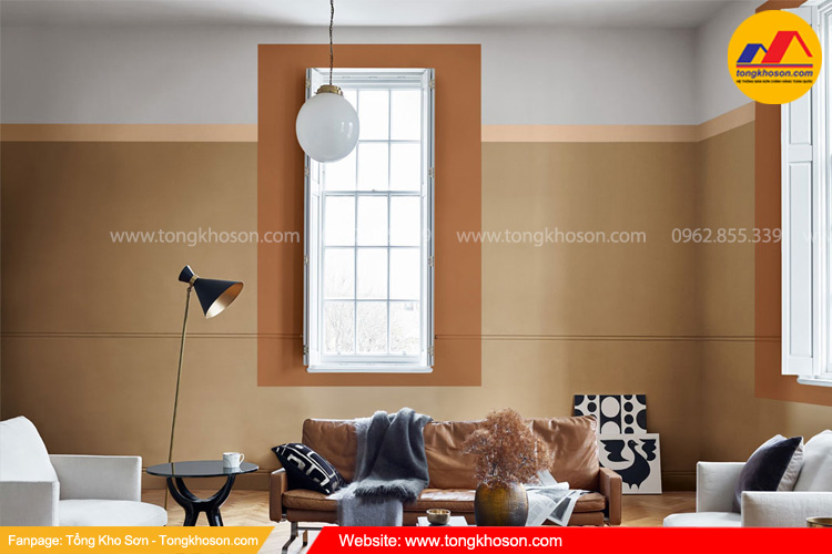 Sơn nhà màu nâu hợp phong thủy cho người mệnh Kim