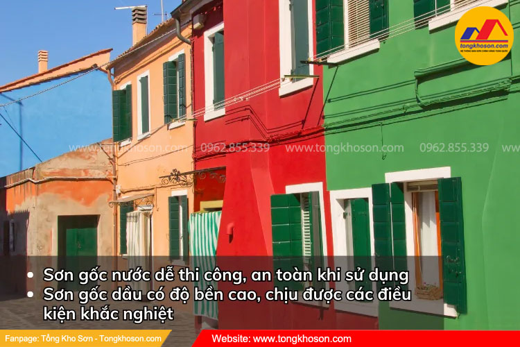 Nên dùng sơn gốc dầu hay sơn gốc nước?