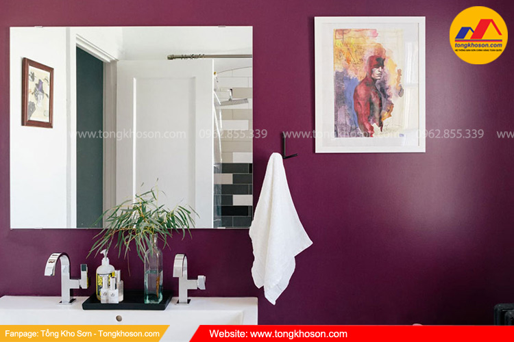 Mệnh Thổ nên sơn nhà màu tím đất