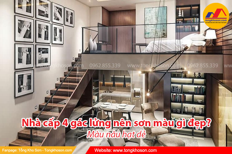Nhà cấp 4 gác lửng nên sơn màu gì đẹp? Màu nâu nhạt