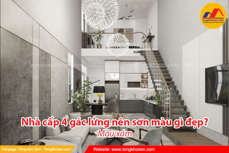 Nhà cấp 4 gác lửng nên sơn màu gì đẹp? Màu xám