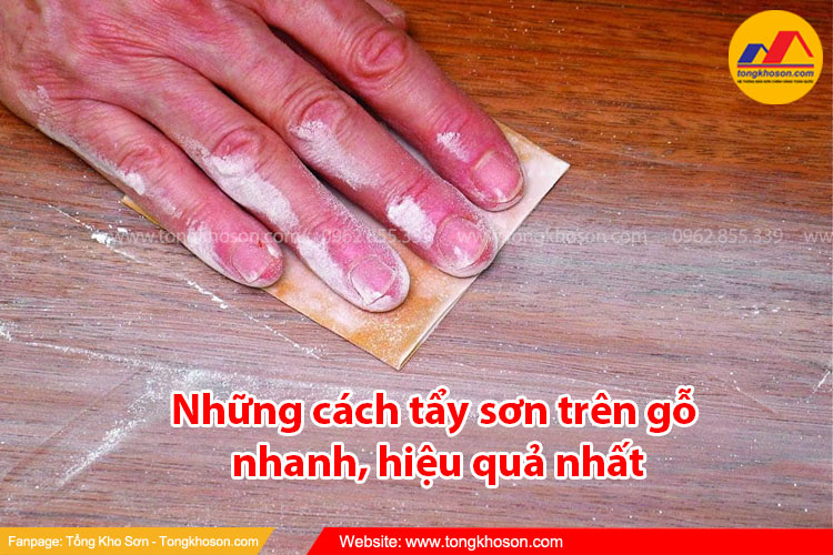 Phương pháp chà nhám tẩy sơn trên gỗ