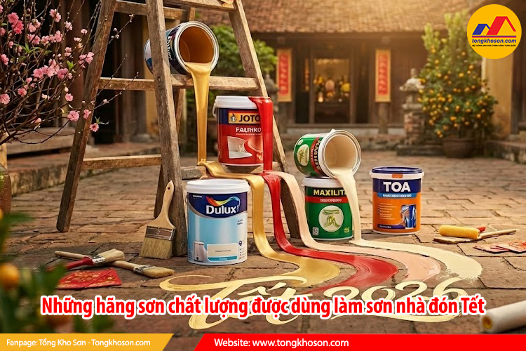 Những hãng sơn chất lượng được dùng làm sơn nhà đón Tết