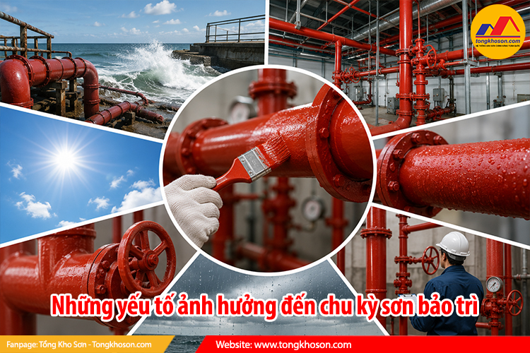 Những yếu tố ảnh hưởng đến chu kỳ sơn bảo trì