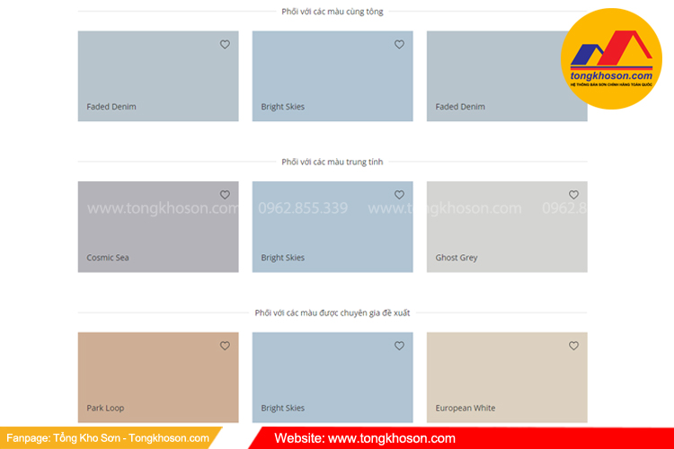 Phối màu sơn dulux 2022