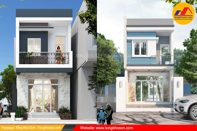 Gợi ý phối màu sơn mặt tiền đẹp