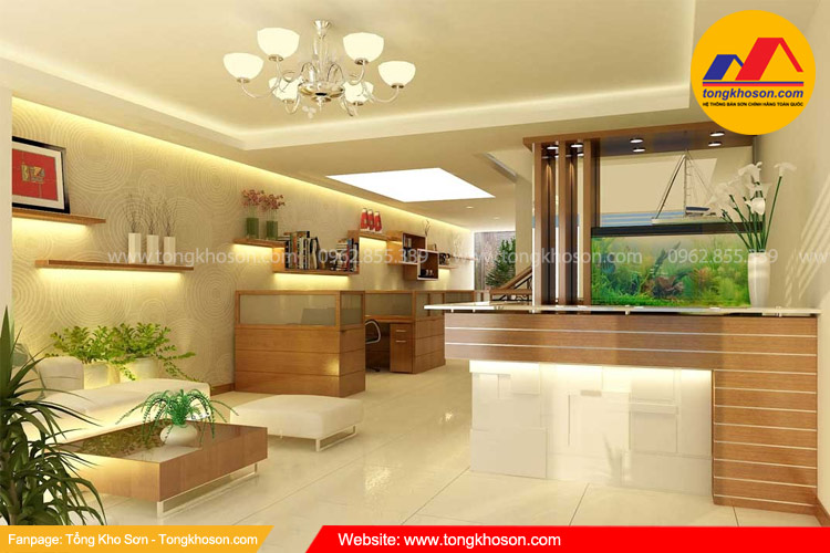Phòng khách màu vàng nhạt