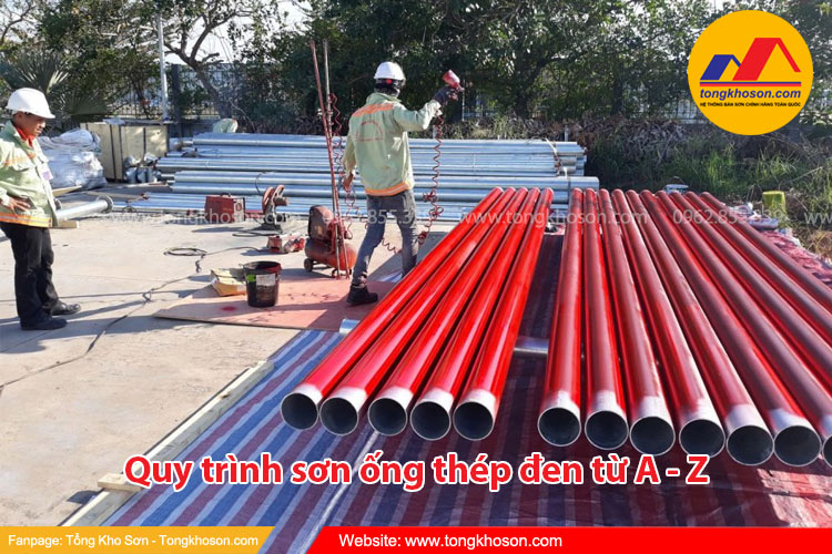 Quy trình sơn ống thép đen từ A - Z