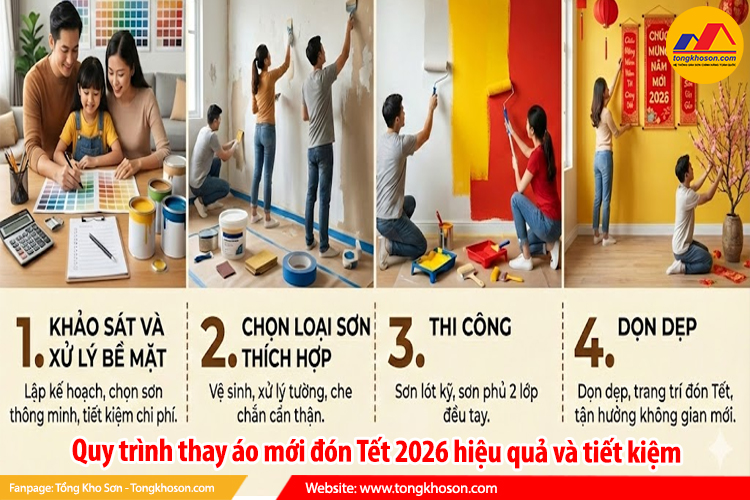 Quy trình thay áo áo đón Tết 2026 hiệu quả và tiết kiệm