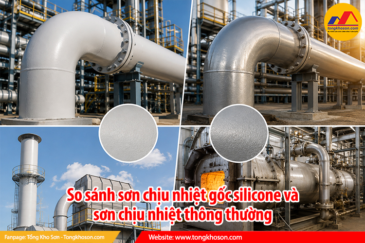 So sánh sơn chịu nhiệt gốc silicone và sơn chịu nhiệt thông thường