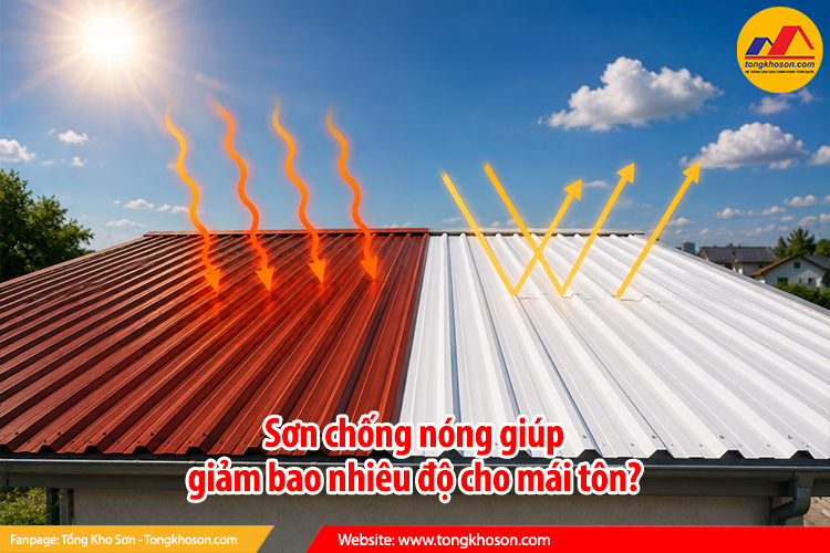 Sơn chống nóng giúp giảm bao nhiêu độ cho mái tôn?