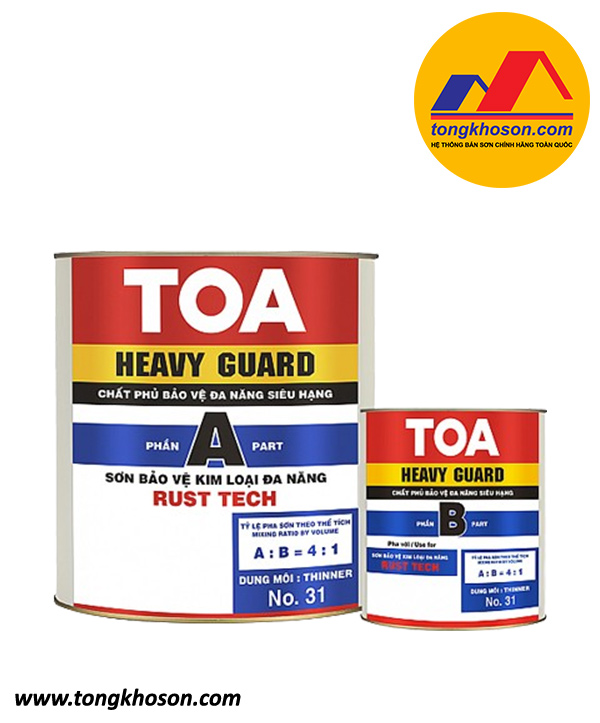 Sơn chống rỉ epoxy TOA HeavyGuard Rust Tech