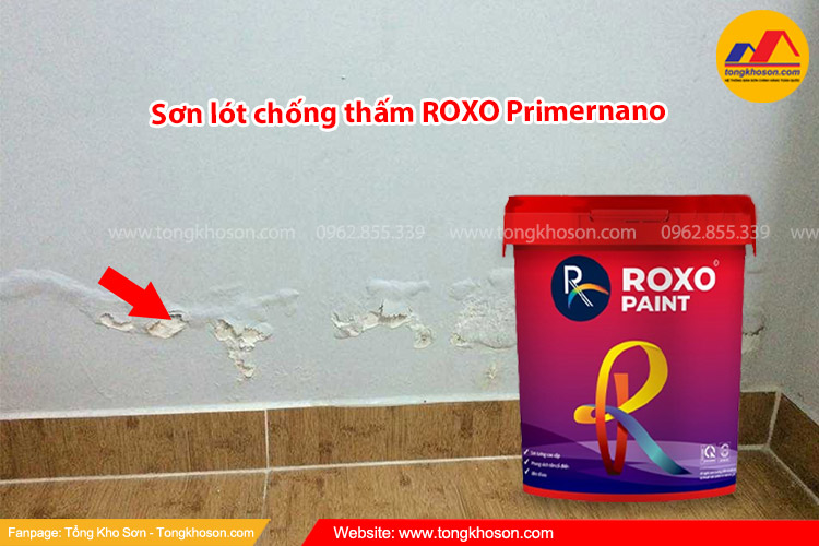 Chống thấm chân tường cực tốt với sơn lót ROXO Primernano