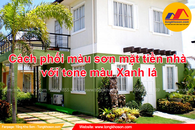 son nha mat tien mau xanh la