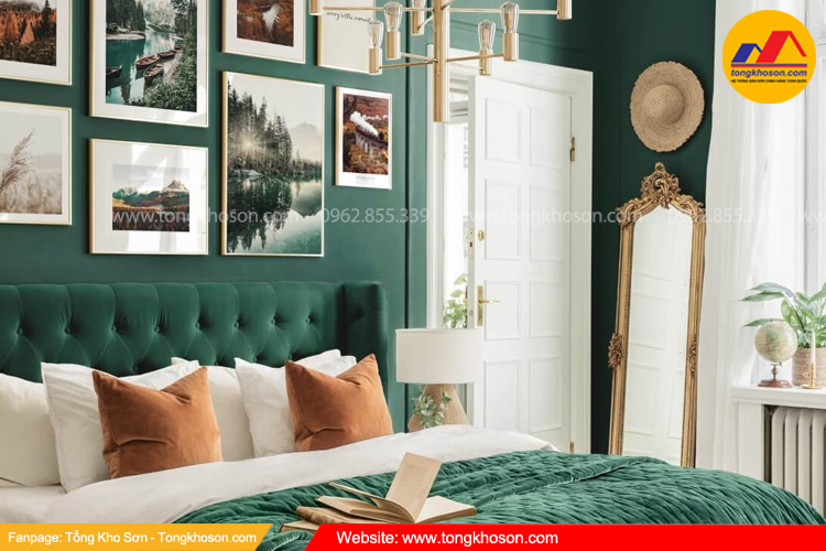 Sơn nahf màu ngọc lục bảo đón tết 2024