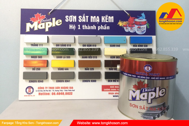 Sơn sắt mạ kẽm Maple