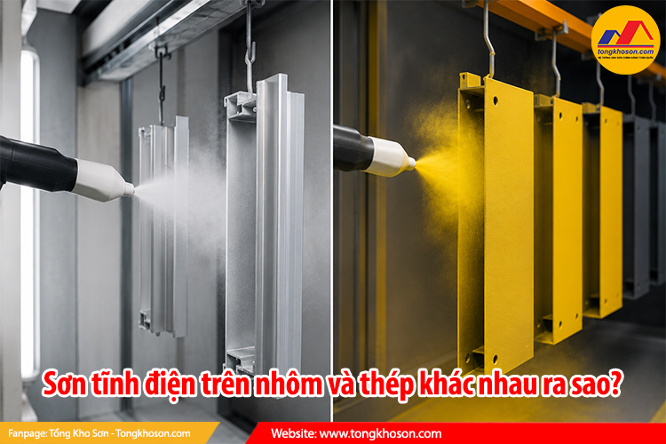 Sơn tĩnh điện trên nhôm và thép khác nhau ra sao?
