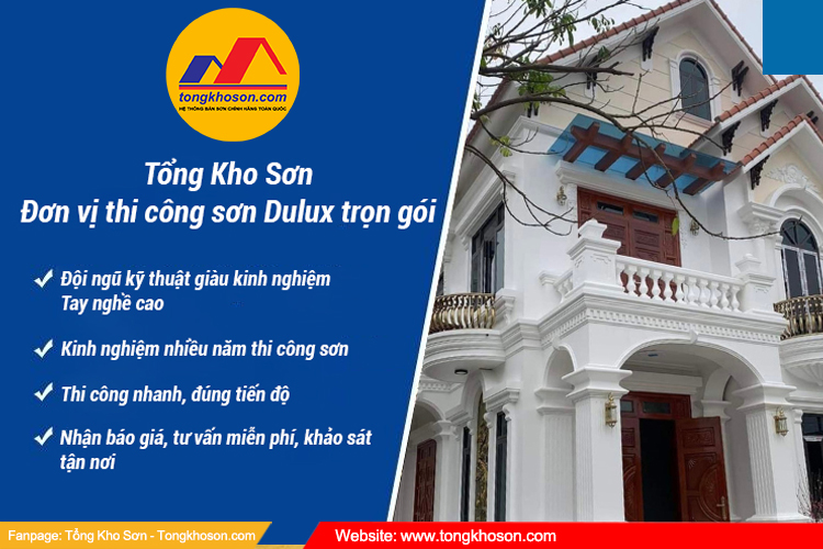 Tổng kho sơn đơn vị thi công sơn dulux trọn gói