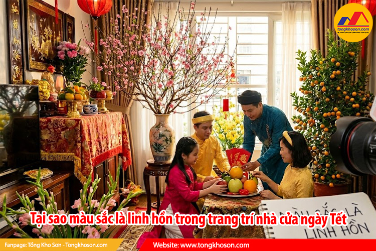 Tại sao màu sắc là linh hồn trong trang trí nhà cửa ngày Tết
