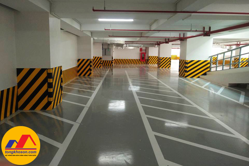 Sơn kẻ vạch tầng hầm