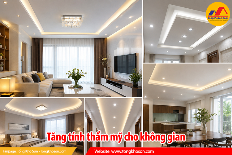Tăng tính thẩm mỹ cho không gian