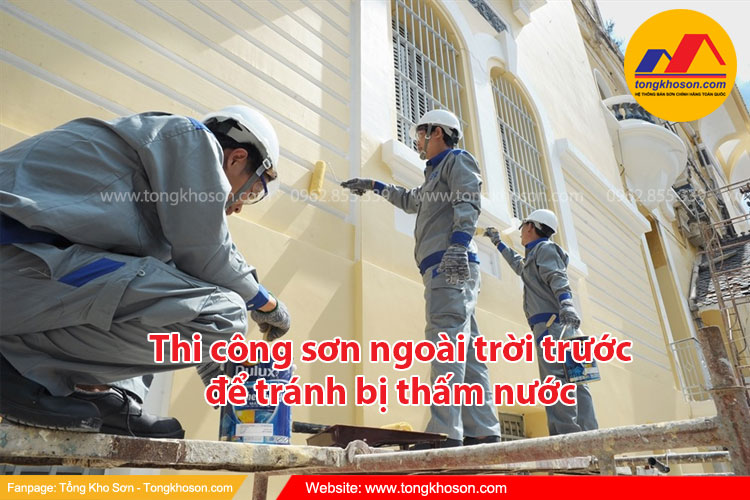 Nên sơn trong nhà hay ngoài trời trước? Tongkhoson.com