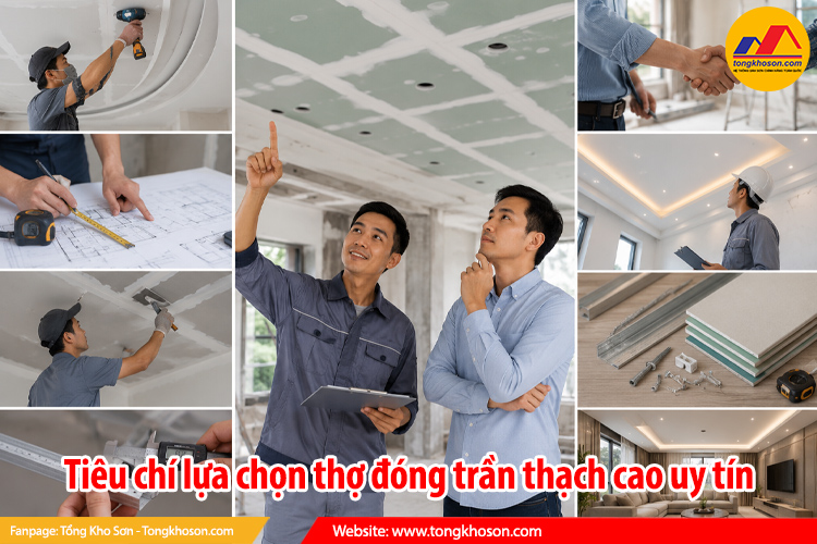 Tiêu chí lựa chọn thợ đóng trần thạch cao uy tín