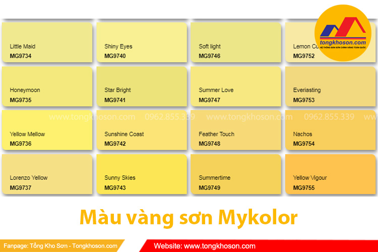 Mã màu vàng sơn MyKolor