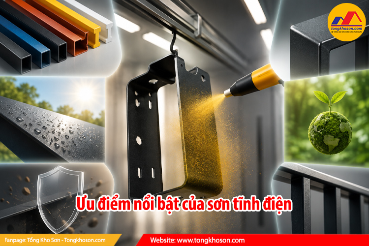 Ưu điểm nổi bật của sơn tĩnh điện