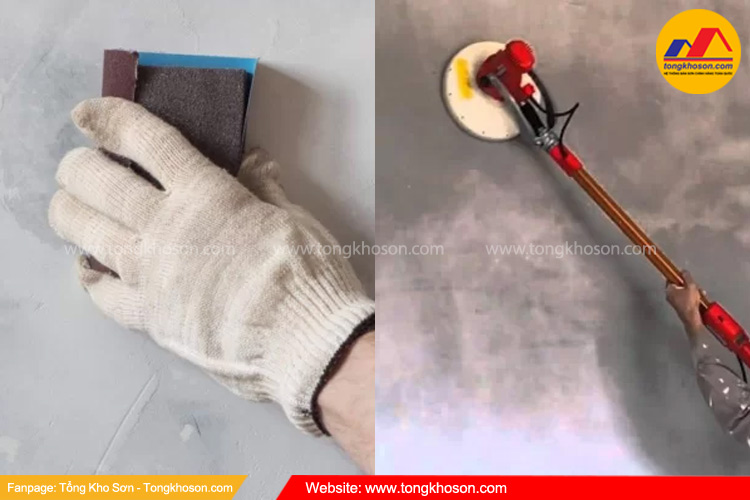 Giấy nhám/Máy chà nhám sơn sửa nhà cũ