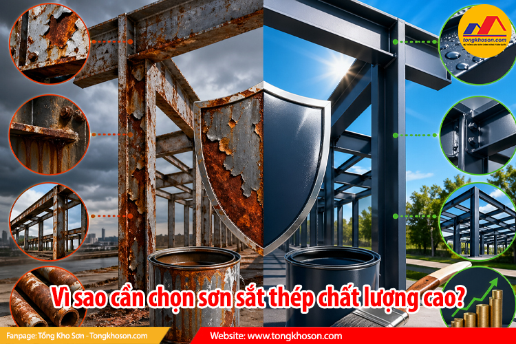 Vì sao cần chọn sơn sắt thép chất lượng cao?