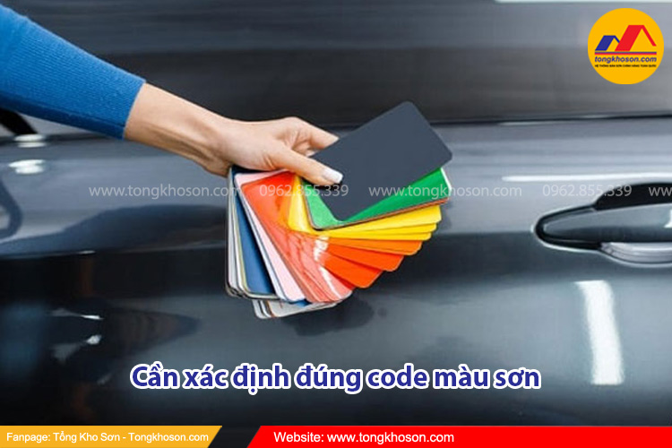 Cần xác định đúng màu sơn code nguyên bản