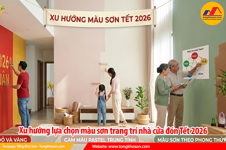 Xu hướng lựa chọn màu sơn trang trí nhà cửa đón Tết 2026