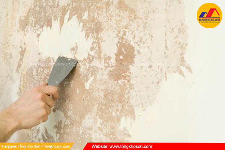 Xử lý bề mặt sơn cũ trước khi sơn lại