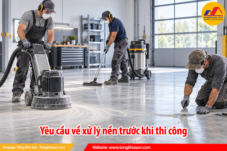 Yêu cầu về xử lý nền trước khi thi công